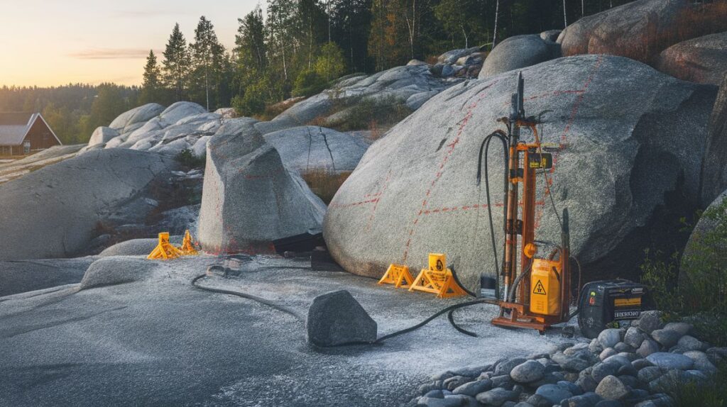 10. Ska du spränga eller spräcka sten vid markförberedelse