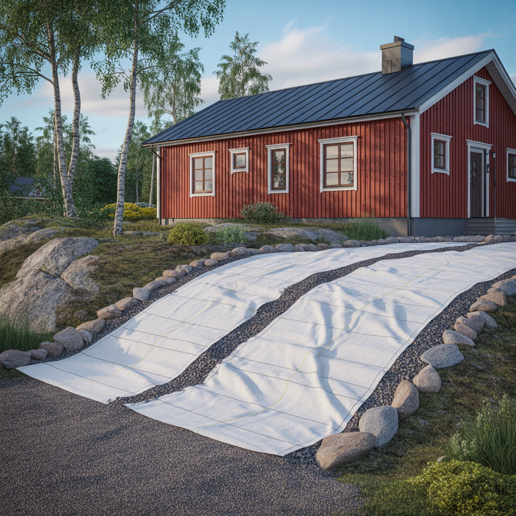 fiberduk i markarbeten ratt klass overlapp och kostnad