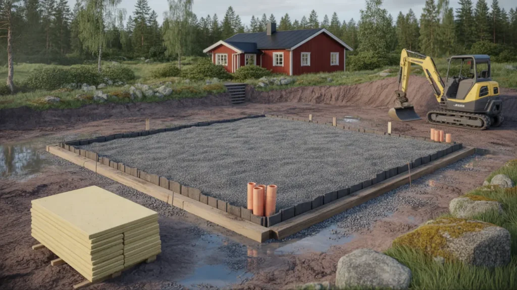 markarbeten f r villagrund med schakt fyllning och komprimering i rimbo roslagen